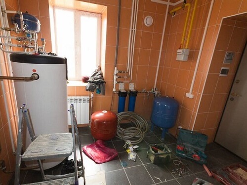 Газовая котельная в доме в Воложине