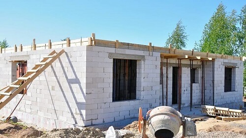 Кладка стен из газосиликатных блоков в Воложине
