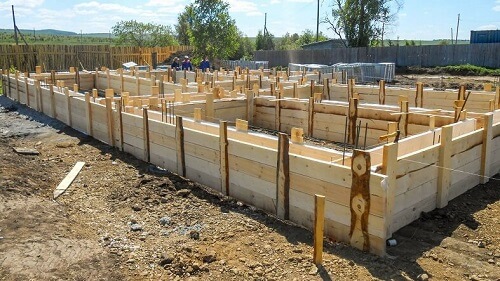 Ленточный фундамент в Воложине