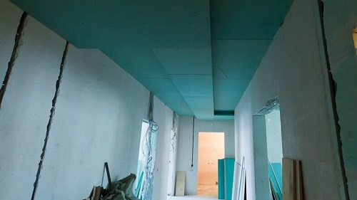 Монтаж гипсокартона на потолок в Воложине