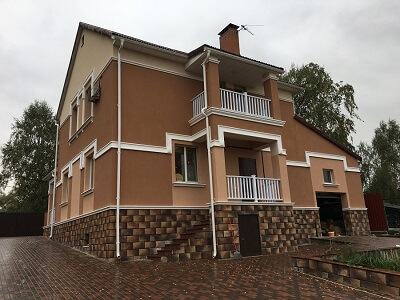 Наружная отделка дома в Воложине
