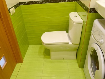 Отделка туалета плиткой в Воложине