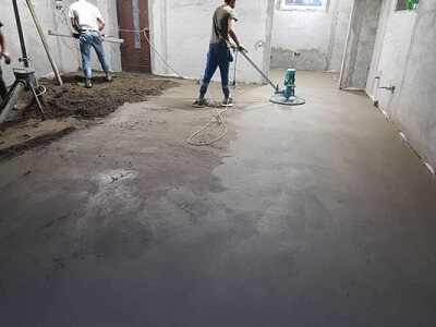 Полусухая стяжка пола в Воложине