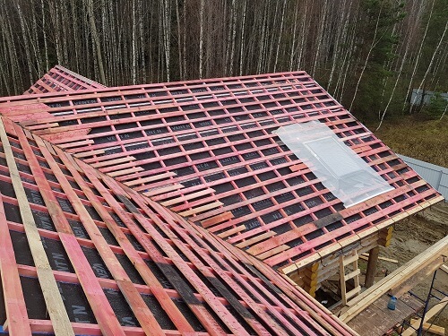 Стропильная система крыши в Воложине