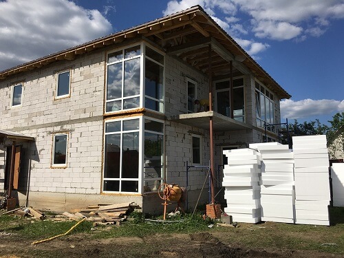 Утепление фасада дома пенопластом в Воложине