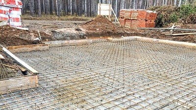 Заливка фундамента под дом в Воложине