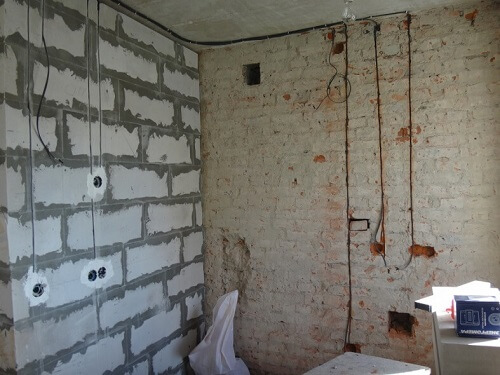 Замена проводки в квартире в Воложине