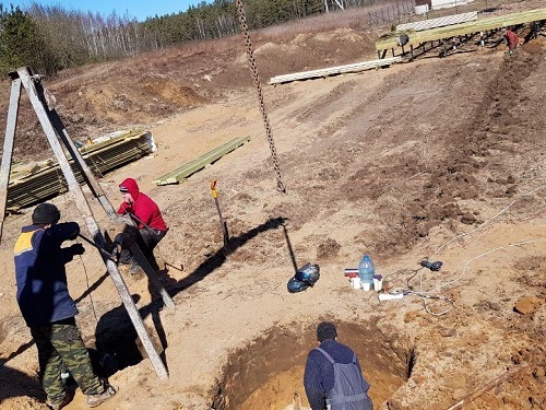 Септик из бетонных колец в Воложине